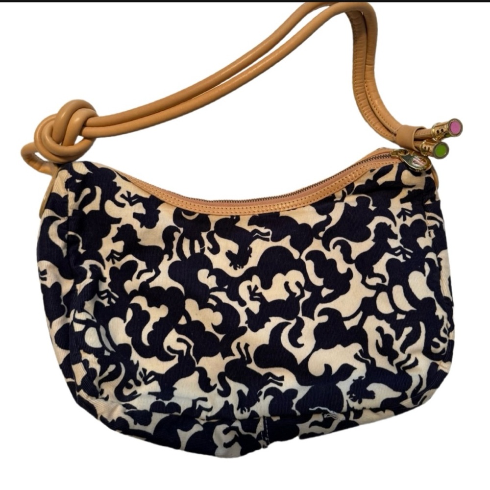 Lily Pulitzer Corduroy hobo shoulder bag.